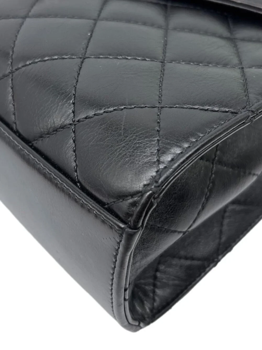 Chanel  Mad About Quilting Flap Medium Quilted Calfskin Leather Shoulder Bag Bla